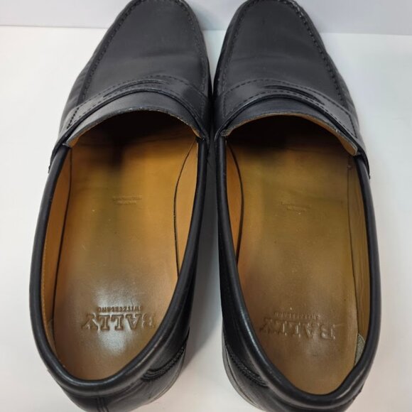 Bally Switzerland Loafer Slip-On Soft Leather Men Dress Shoe Black 9D main image 6